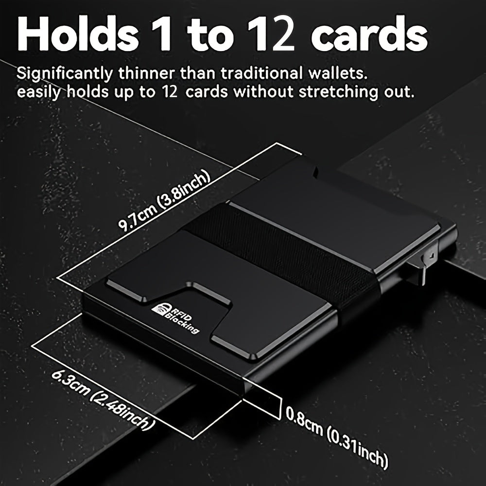 Men's Slim RFID Blocking Smart Pop-Up Wallet with Money Clip