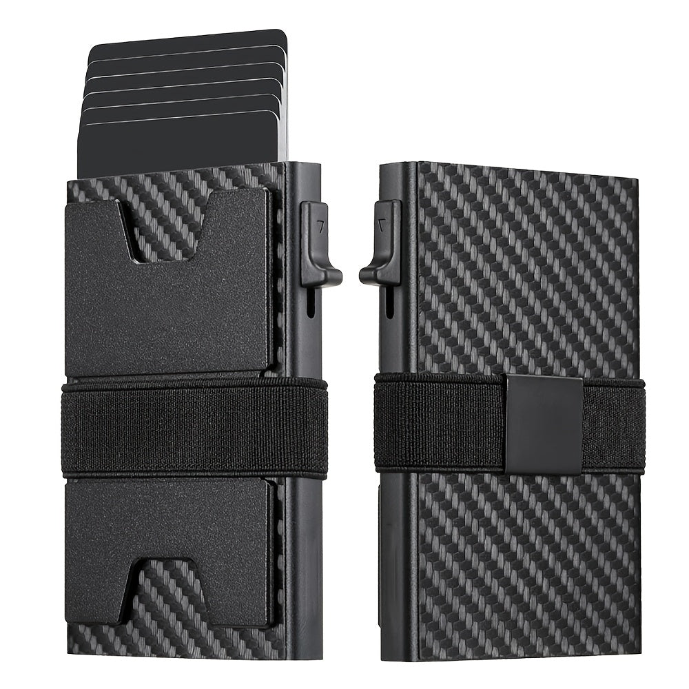 Men's Slim RFID Blocking Smart Pop-Up Wallet with Money Clip