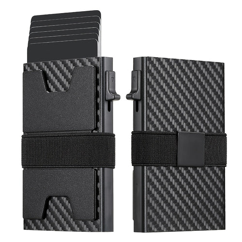 Men's Slim RFID Blocking Smart Pop-Up Wallet with Money Clip
